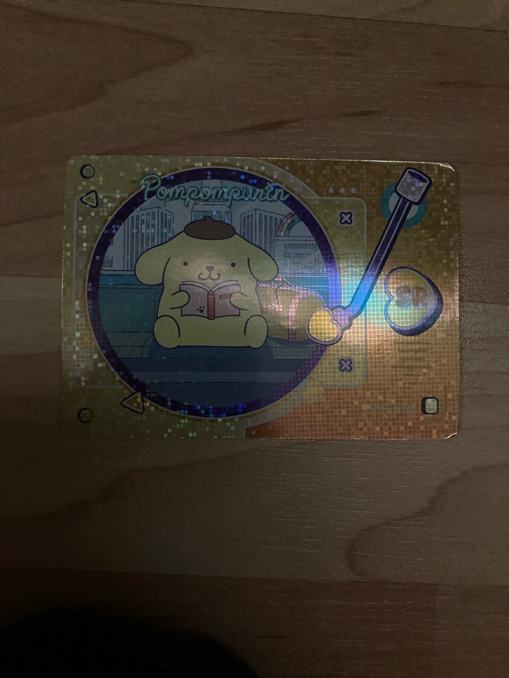 Sanrio Pompompurin Holographic Gold and Yellow Trading Card